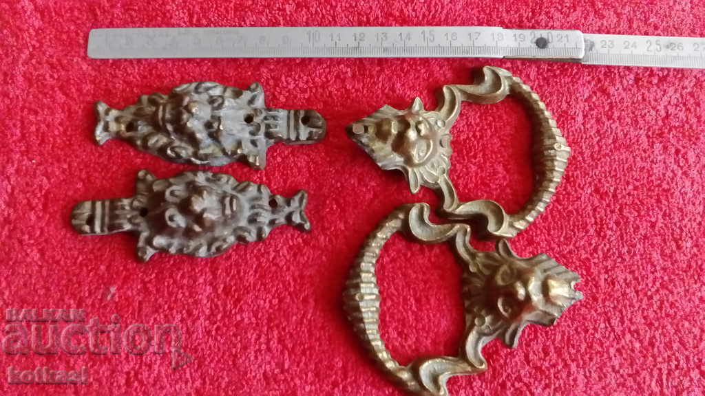 Old metal bronze handles ornaments furniture lion - 7 Old metal bronze handles ornaments furniture lion - 7
