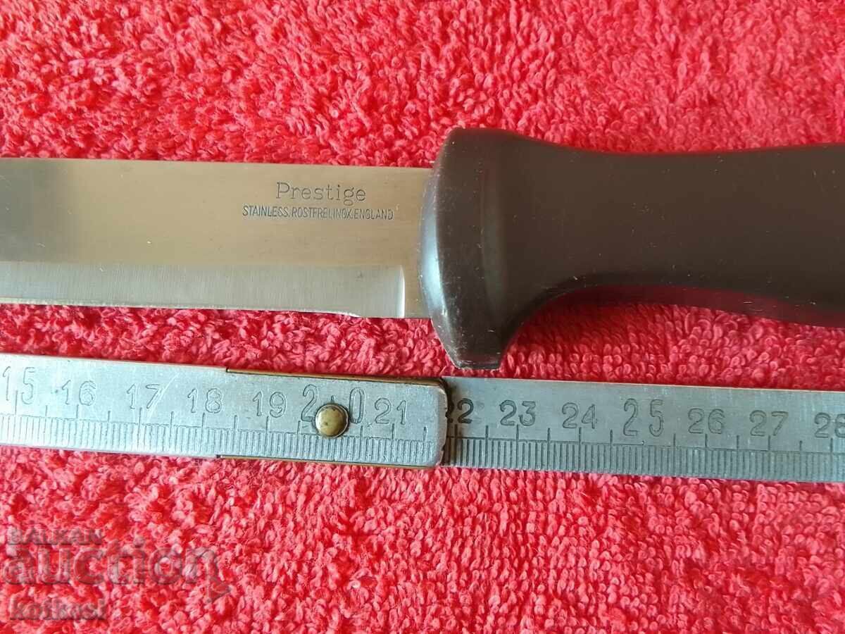 Delivery of Old large kitchen knife markings Prestige ENGLAND...