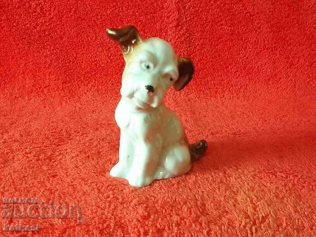 Old porcelain figure Dog Old porcelain figure Dog