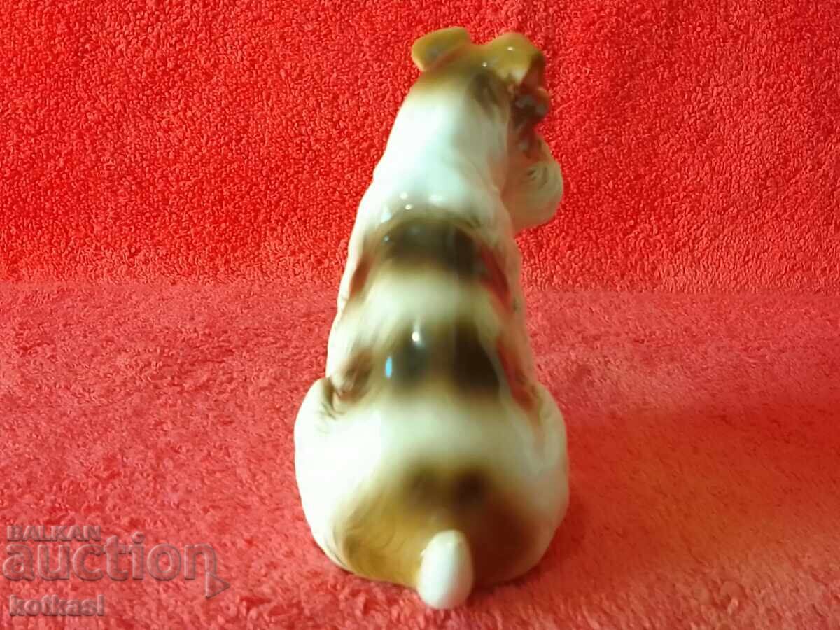 Auction Old porcelain figure Dog Western Europe Welsh Terrier Auction Old porcelain figure Dog Western Europe Welsh Terrier