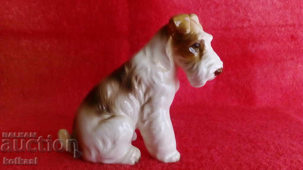 Old porcelain figure Dog Zap Europe beauty