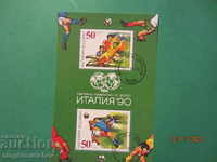 Bulgaria 1990 Sport Fotbal Sf. Italia Italia bl. distruge.