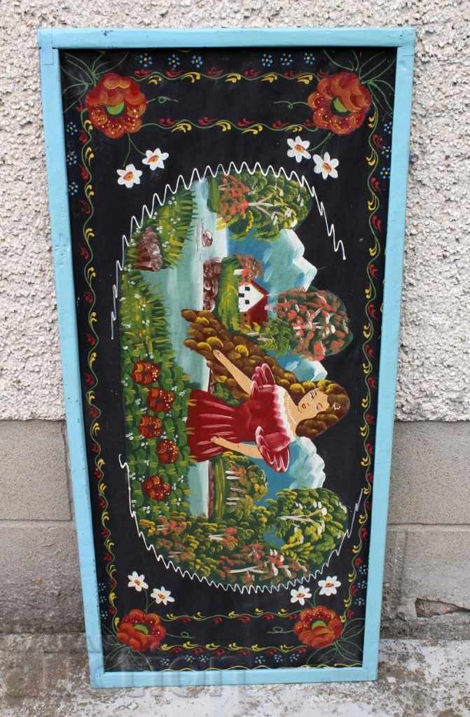 100-YEAR-OLD LARGE HAND-PAINTED COVER CANVAS PICTURE FRAME - 5 100-YEAR-OLD LARGE HAND-PAINTED COVER CANVAS PICTURE FRAME - 5