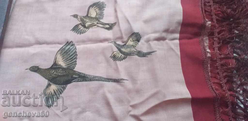 Cashmere towel, scarf with a hunting motif - 5 Cashmere towel, scarf with a hunting motif - 5