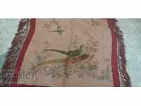 Cashmere 110cm scarf, headscarf with a hunting motif