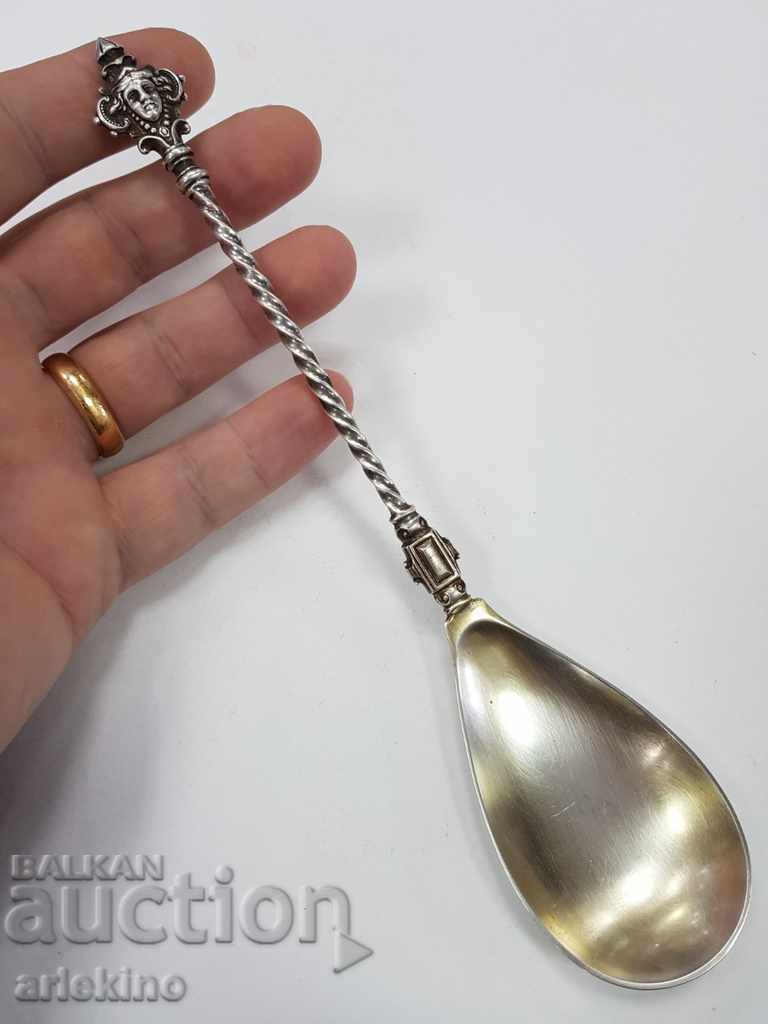 Beautiful European silver spoon 800 BC.