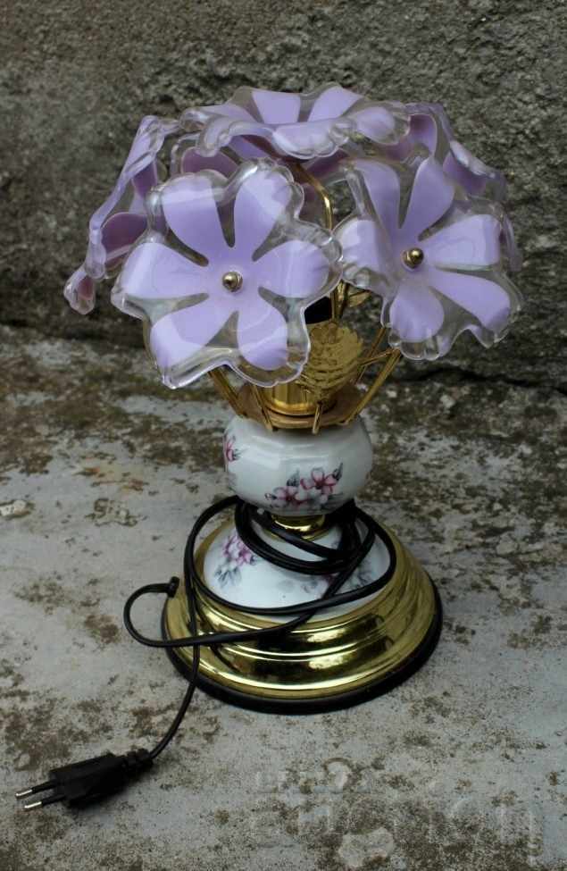 СТАРА КРАСИВА НАСТОЛНА НОЩНА ЛАМПА НЕ РАБОТИ. - 5 СТАРА КРАСИВА НАСТОЛНА НОЩНА ЛАМПА НЕ РАБОТИ. - 5