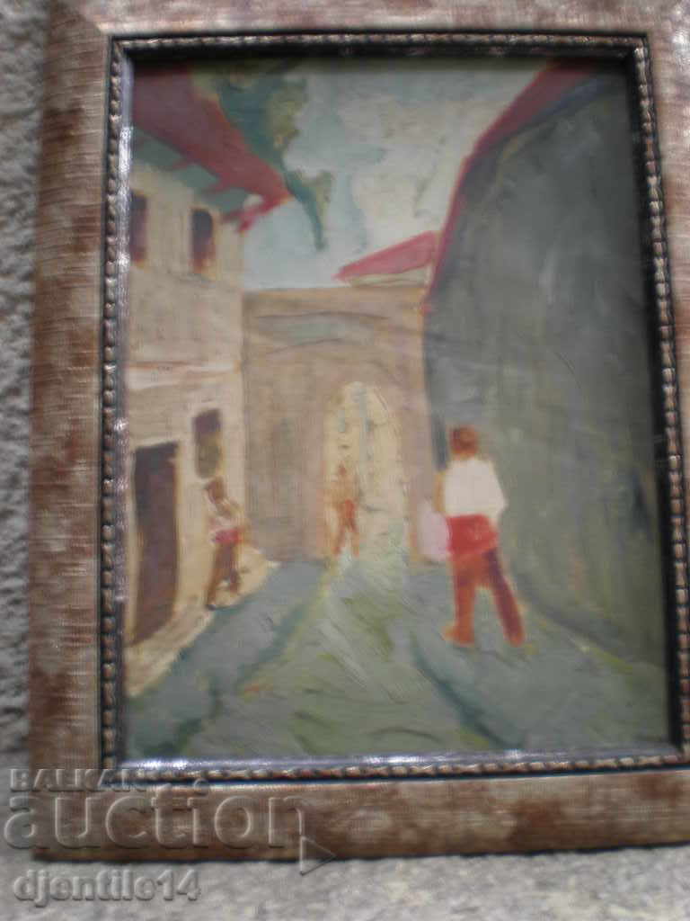 Painting, oil, canvas on cardboard with price 50.00 BGN | € 25.56 Painting, oil, canvas on cardboard with price 50.00 BGN | € 25.56