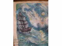 Εικόνα, λάδι καμβάς με κορνίζα