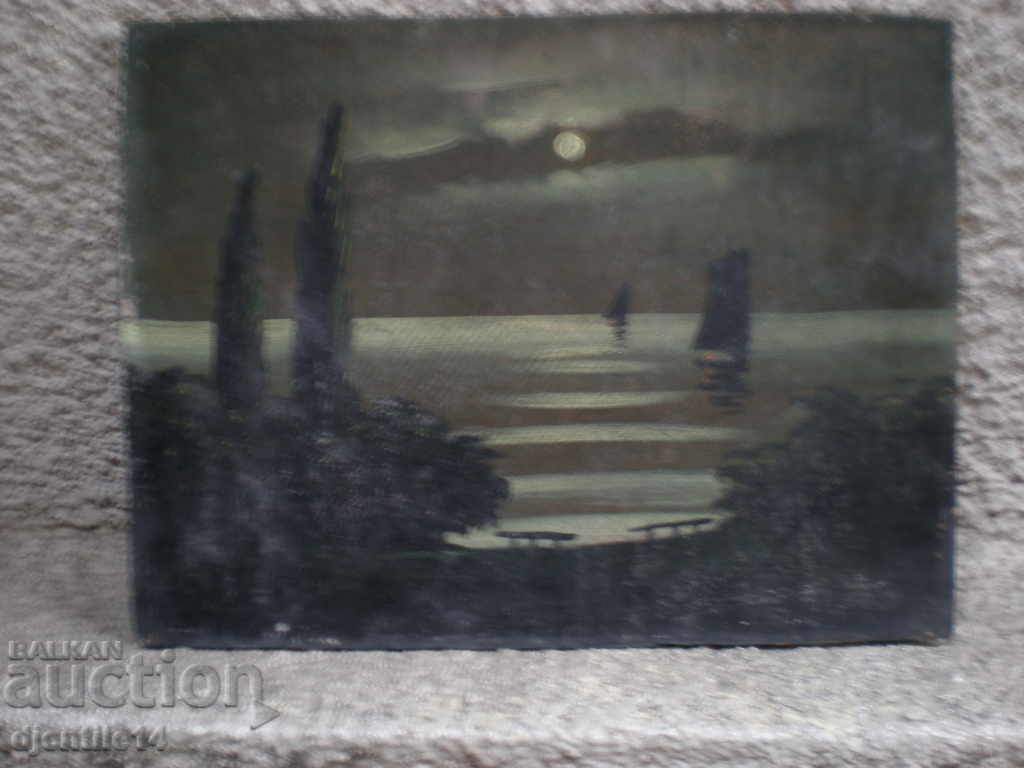 Pictură, ulei pe carton Pictură, ulei pe carton