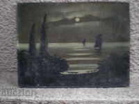 Ζωγραφική, λάδι σε χαρτόνι