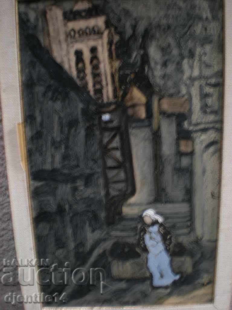 Πίνακας, λάδι, φέιζερ, υπογεγραμμένο, στο πίσω μέρος. με τιμή € 30.00 | 58.67 BGN