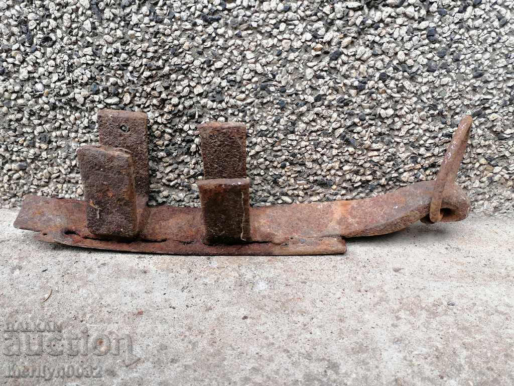 Стара спирачка за каруца талига ковано желязо примитив