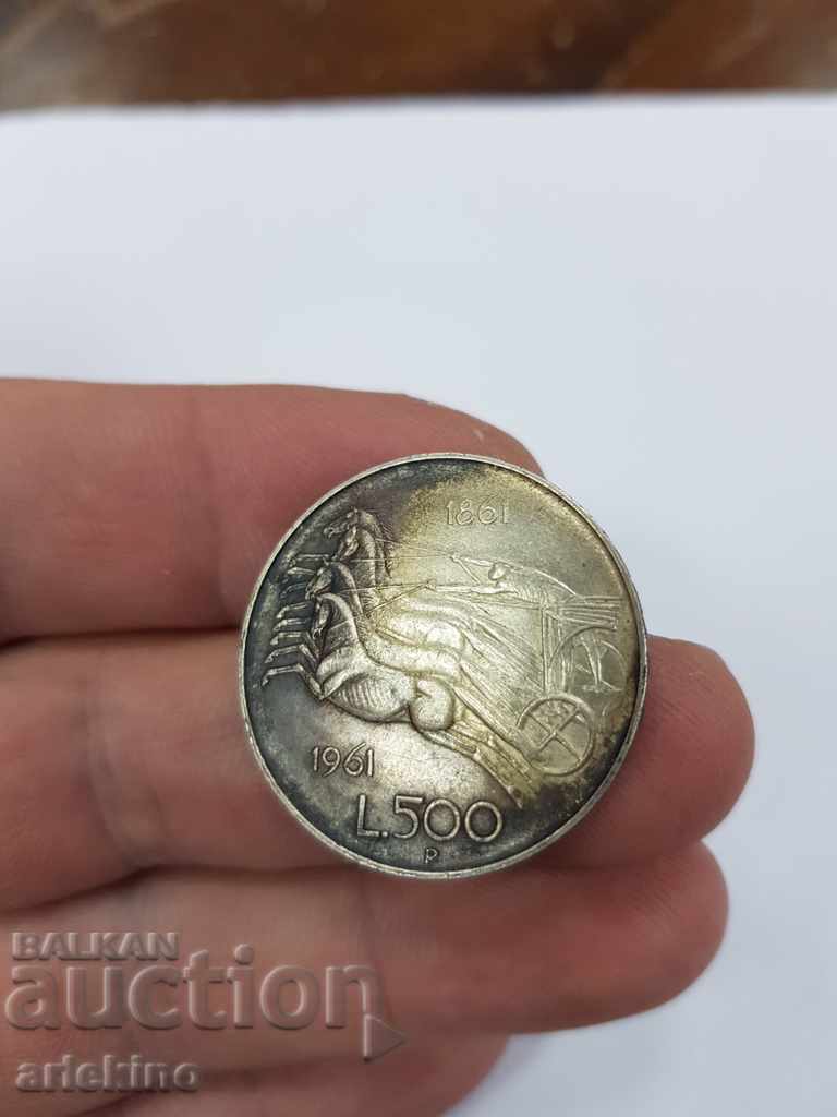 Top quality Italian silver coin 500 pounds 1961 with price 75.00 BGN | € 38.35 Top quality Italian silver coin 500 pounds 1961 with price 75.00 BGN | € 38.35