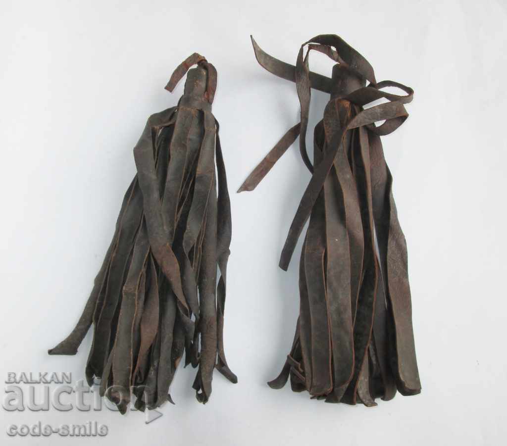 Relic - old leather bow for the flag of the Kingdom of Bulgaria 2 pieces