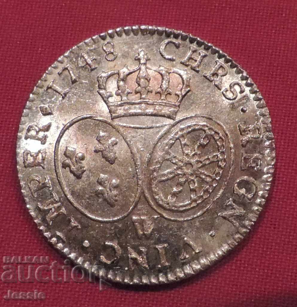 1748 - W France Louis XV Louis d'or Lille - XF ++ ( gold ) with price 4249.90 BGN | € 2172.94