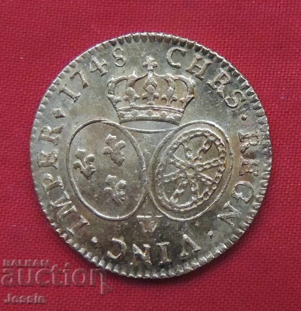 Доставка на 1748 - W France Louis XV Louis d 'or Lille - XF ++ ( злато )