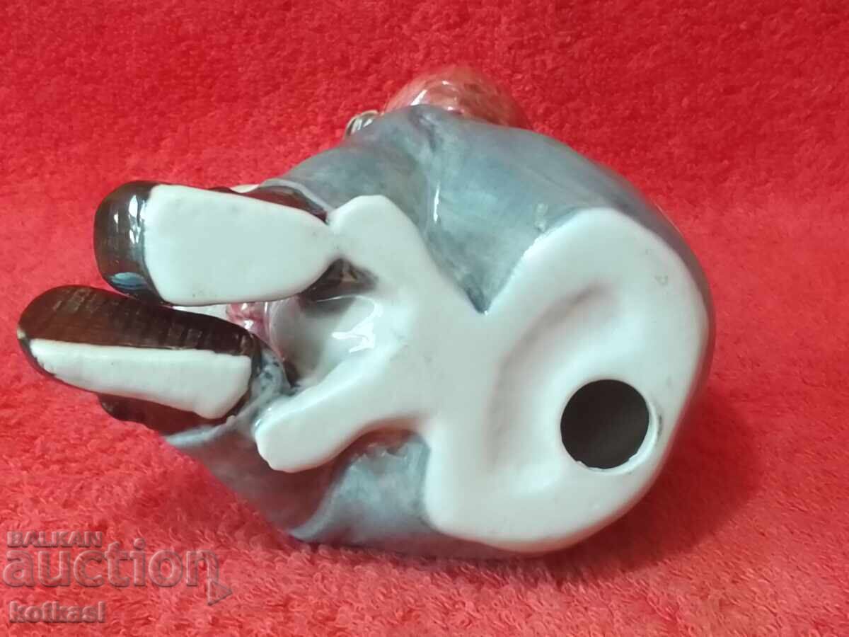 Old porcelain figure Boy with a dog - 6