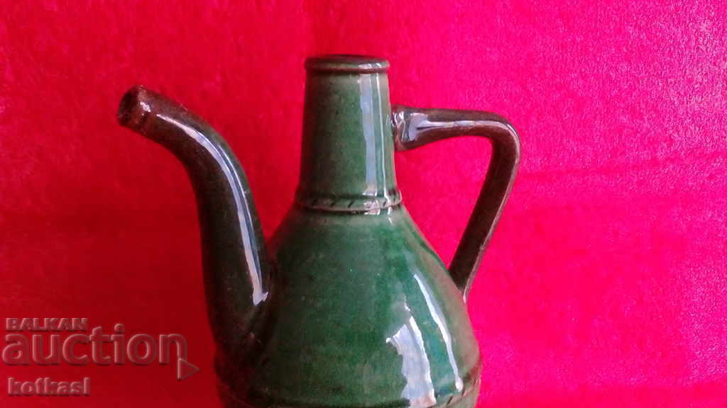Auction Old ceramic Pitcher Pavur glaze Auction Old ceramic Pitcher Pavur glaze