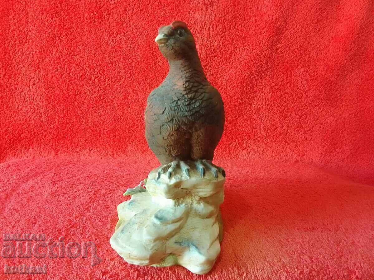 Figurină veche din porțelan Potârniche, Prepeliță, Mierlă, whisky Famous Grouse - 5