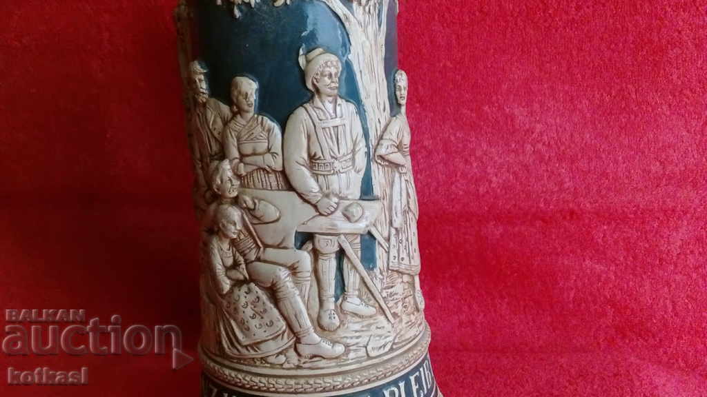 Auction Old large mug 1l Germany dance pub beer garden Auction Old large mug 1l Germany dance pub beer garden