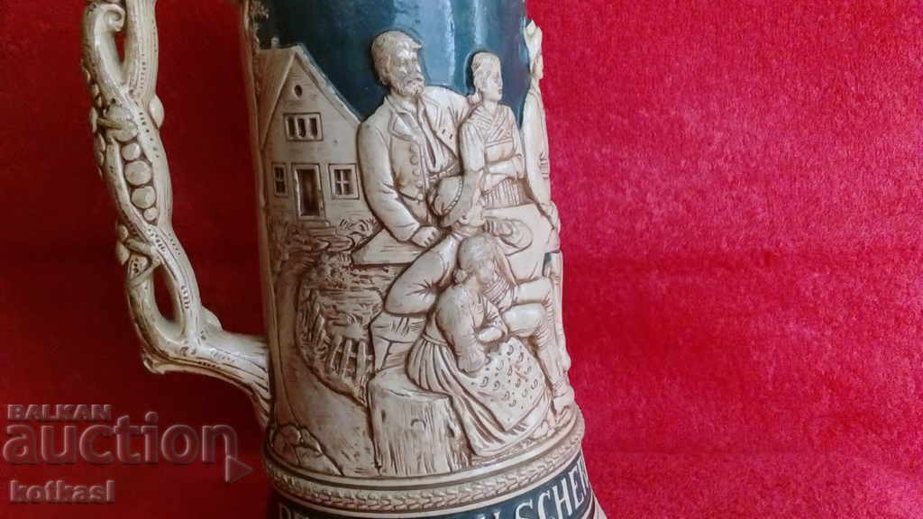 Old large mug 1l Germany dance pub beer garden - 5 Old large mug 1l Germany dance pub beer garden - 5