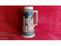 Old large mug 1l Germany dance pub beer garden