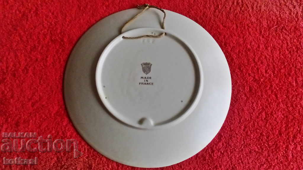 Old porcelain plate Musician Girl Song France - 6 Old porcelain plate Musician Girl Song France - 6