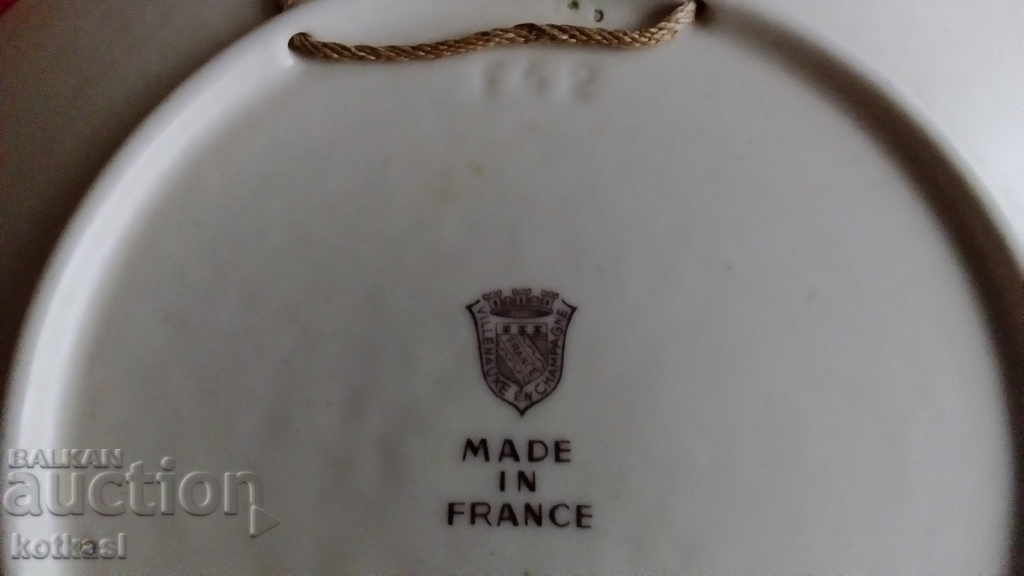 Old porcelain plate Musician Girl Song France - 7 Old porcelain plate Musician Girl Song France - 7