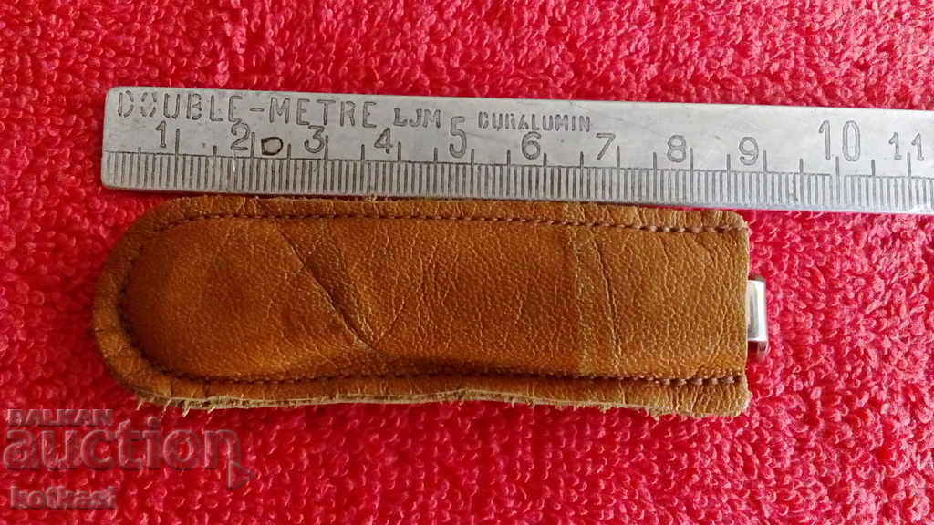 Old tool leather case for cleaning pipes - 6 Old tool leather case for cleaning pipes - 6