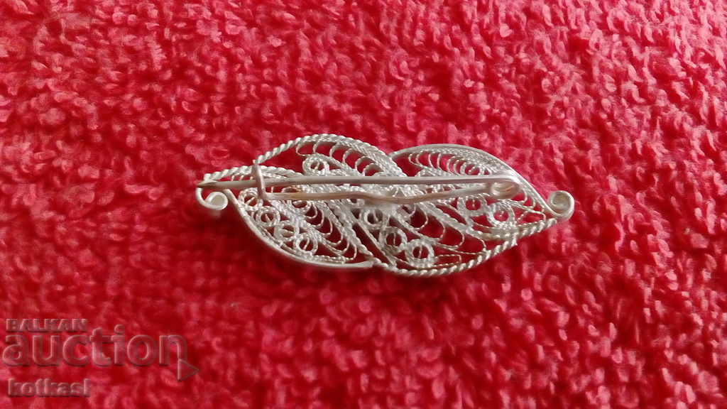 Old silver filigree brooch - 5 Old silver filigree brooch - 5