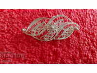 Old silver filigree brooch