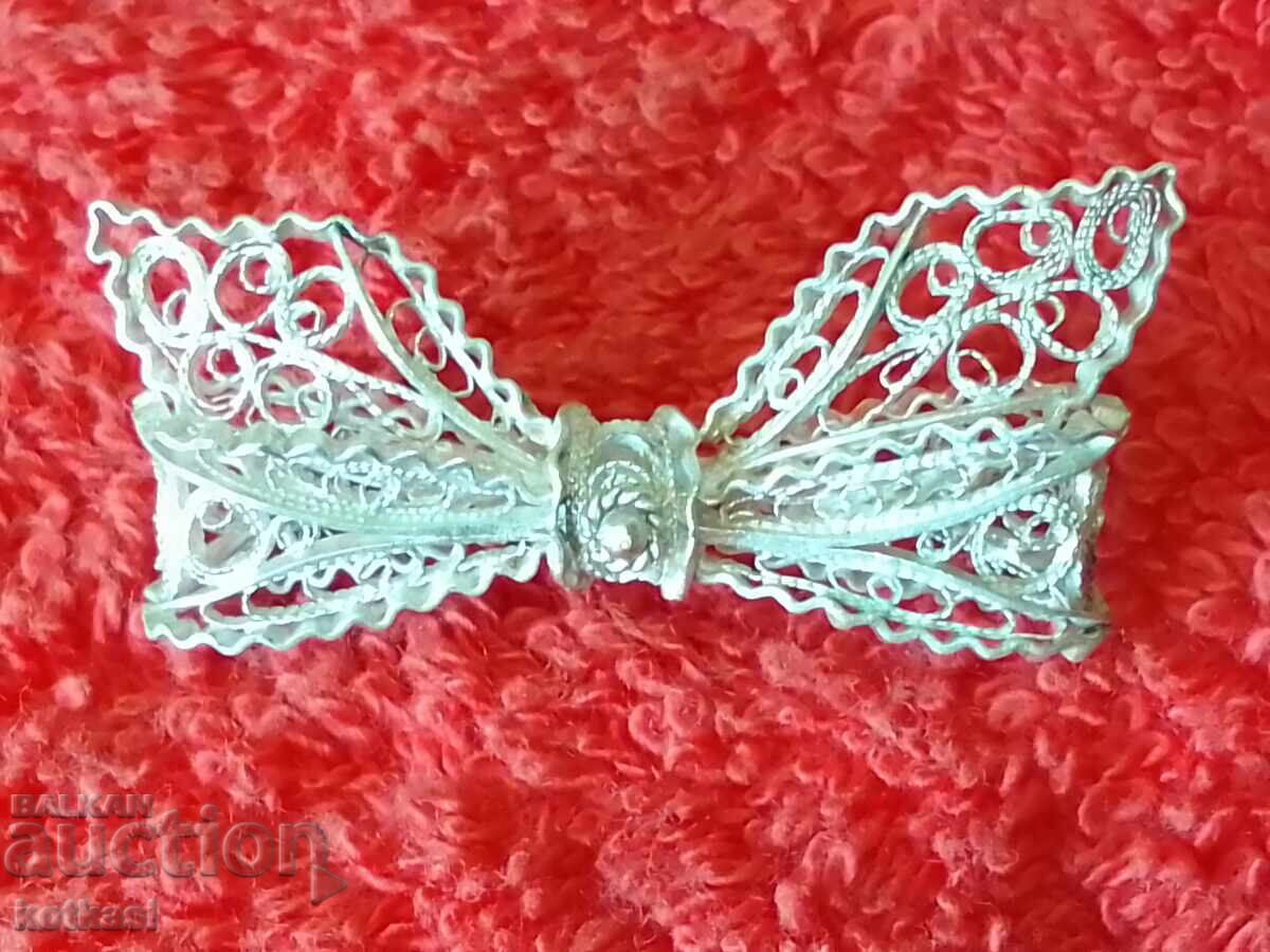 Broșă cu panglică din filigran de argint vechi - 5 Broșă cu panglică din filigran de argint vechi - 5