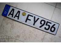 Registration number, license plate