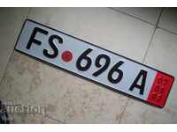 Registration number, license plate