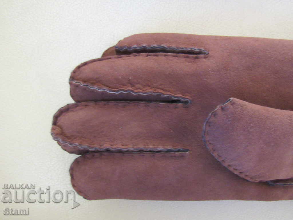 Mănuși maro din piele pentru bărbați, noi - 5 Mănuși maro din piele pentru bărbați, noi - 5