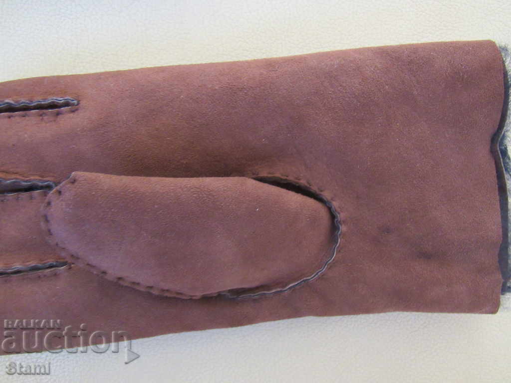 Mănuși maro din piele pentru bărbați, noi - 6 Mănuși maro din piele pentru bărbați, noi - 6