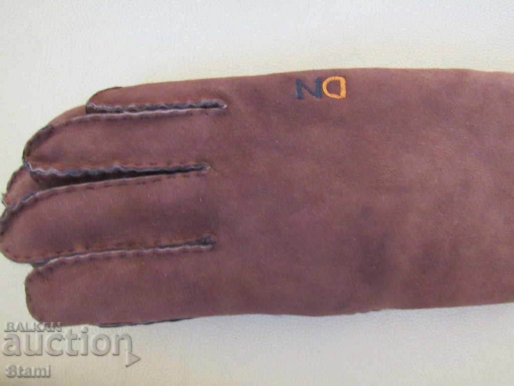 Mănuși maro din piele pentru bărbați, noi - 7 Mănuși maro din piele pentru bărbați, noi - 7