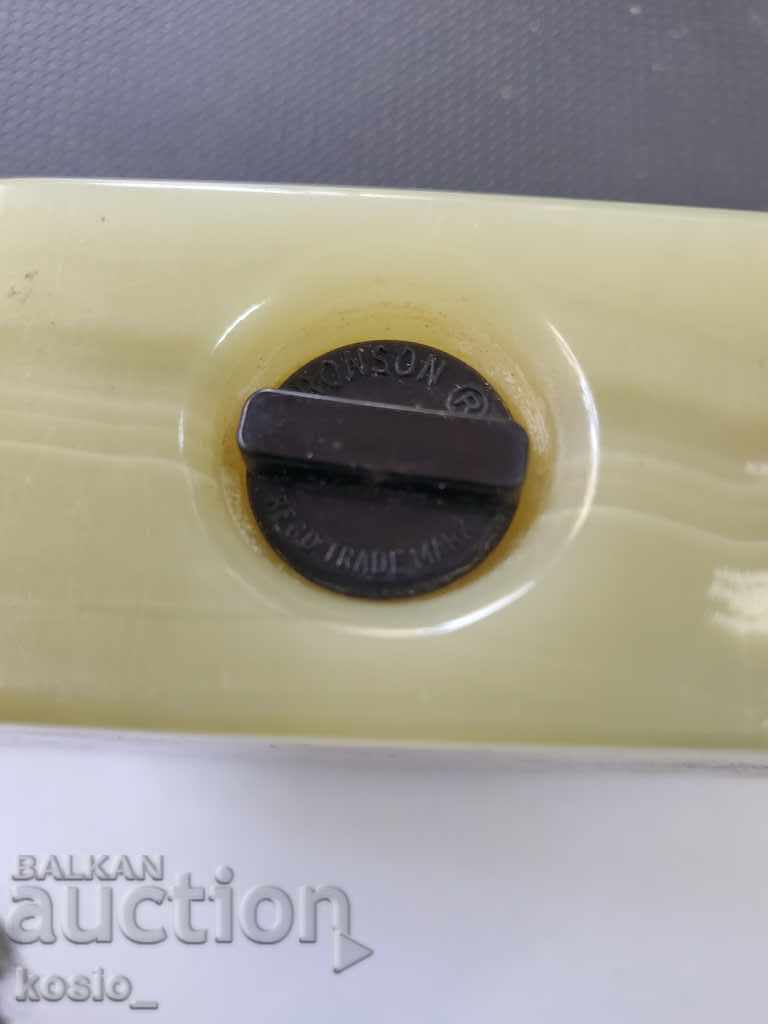 Auction Old Ronson Alabaster Table Lighter Auction Old Ronson Alabaster Table Lighter