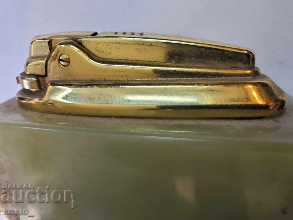 Old Ronson Alabaster Table Lighter - 5