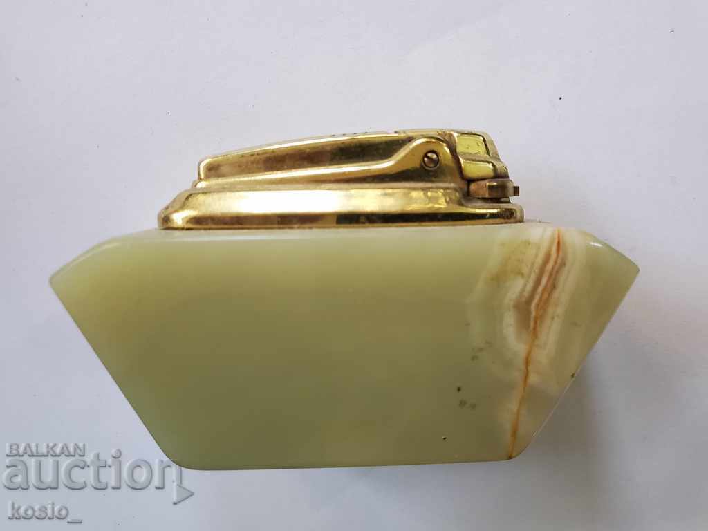 Old Ronson Alabaster Table Lighter