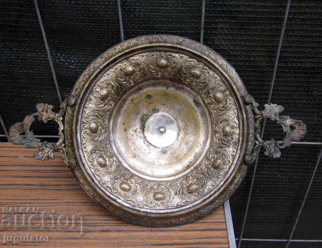 Art Deco Vintage German WMF I/O Tavă ornamentală cu fructe