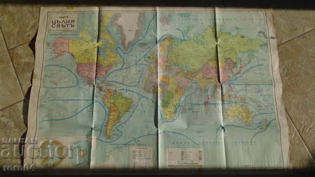 MAP OF THE WORLD - KINGDOM OF BULGARIA MAP OF THE WORLD - KINGDOM OF BULGARIA