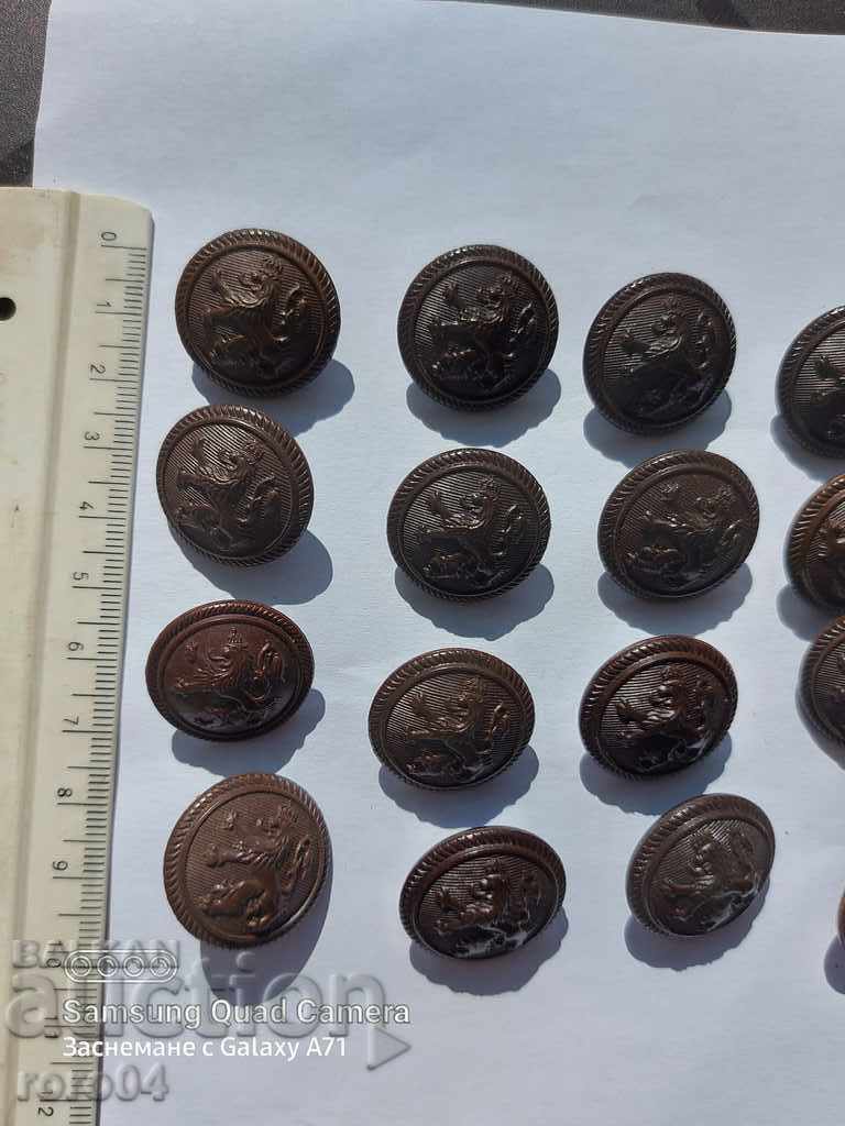 OFFICER'S BUTTONS - KINGDOM OF BULGARIA with price 130.50 BGN | € 66.72 OFFICER'S BUTTONS - KINGDOM OF BULGARIA with price 130.50 BGN | € 66.72