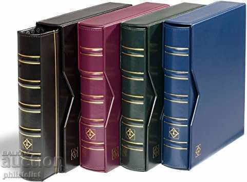 Auction Leuchtturm Optima luxury album with 10 sheets with black cassette Auction Leuchtturm Optima luxury album with 10 sheets with black cassette