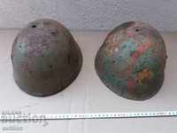 LOT OF TWO MILITARY HELMETS - BA