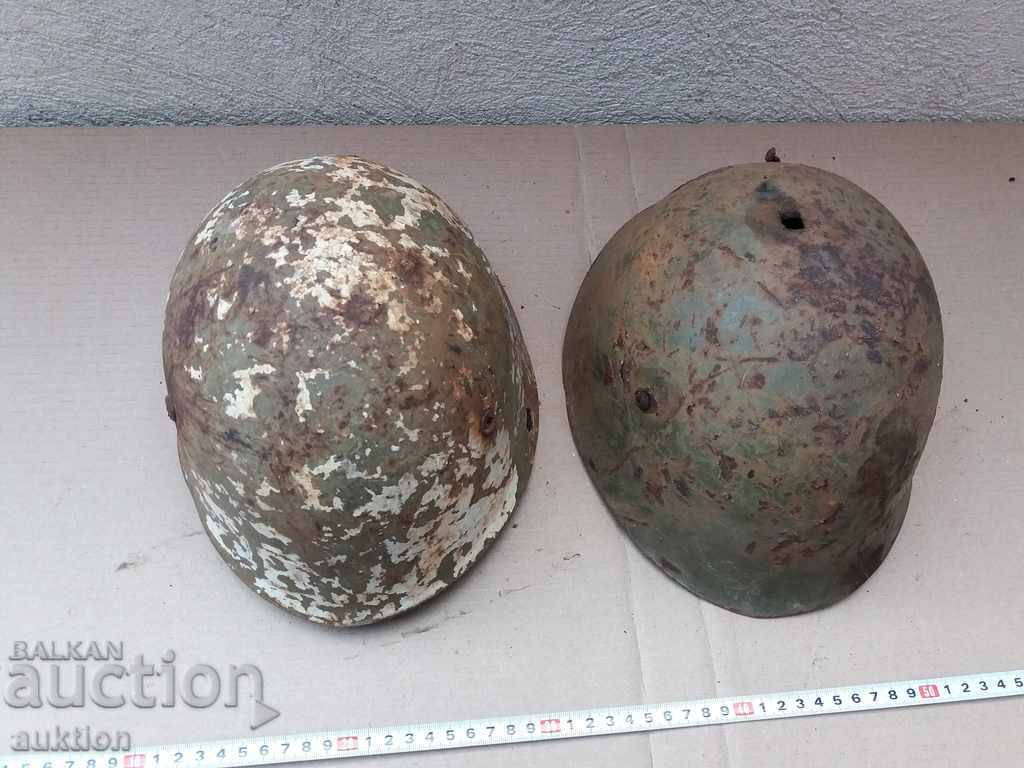 LOT OF TWO MILITARY HELMETS - BA with price 11.99 BGN | € 6.13 LOT OF TWO MILITARY HELMETS - BA with price 11.99 BGN | € 6.13