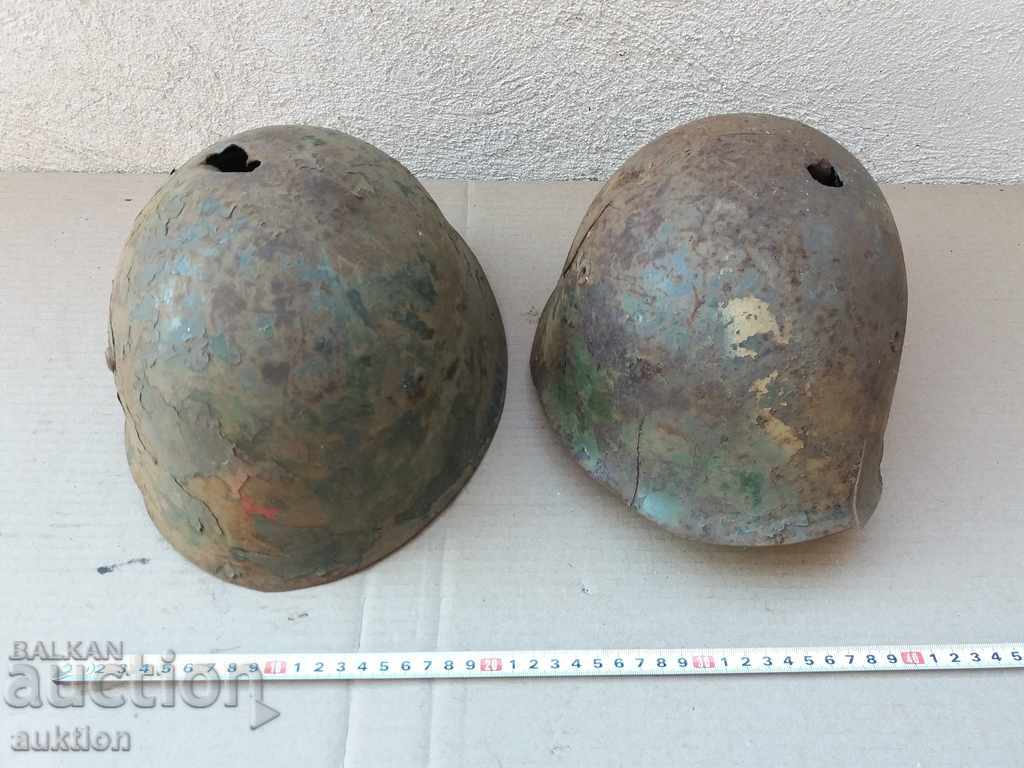 LOT OF TWO MILITARY HELMETS - BA with price 10.99 BGN | € 5.62