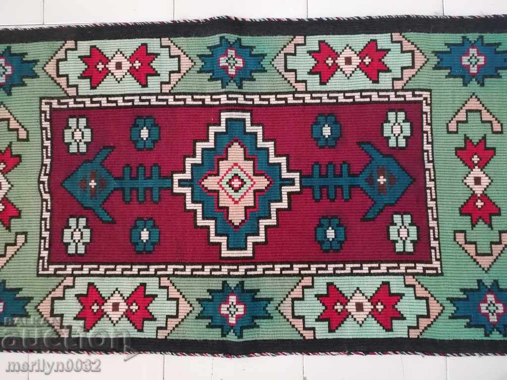 Old hand woven wall tapestry rug pillow case