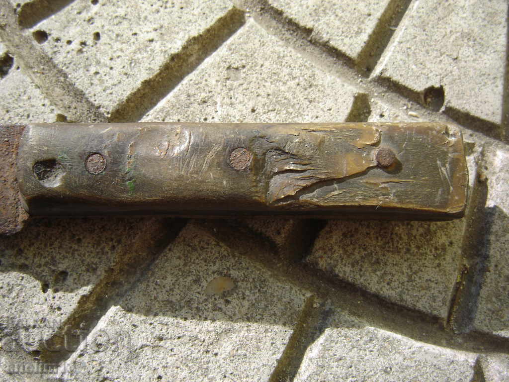 Auction OLD KNIFE BLACK BUFFALO HORN Auction OLD KNIFE BLACK BUFFALO HORN